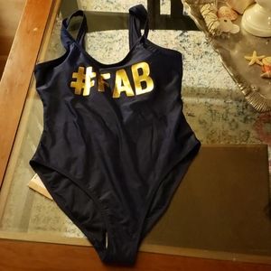 #FAB Navy one piece NWT Sz L